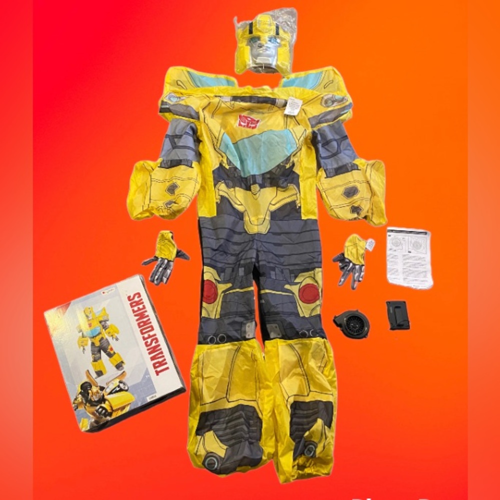 NOS Bumblebee blow up 4 piece Halloween costume disguise youth size S
